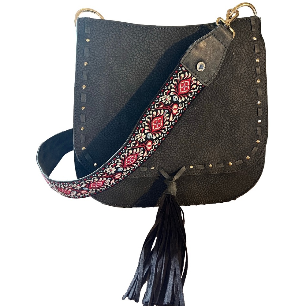 Steve Madden Guitar Strap Crossbody Bag Gray